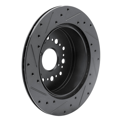 DFC Brake Rotor - Drilled and Slotted - Black 633-75006R
