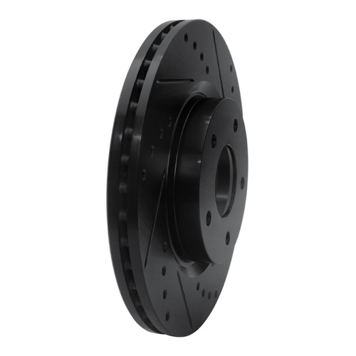 DFC Brake Rotor - Drilled and Slotted - Black 633-67066R