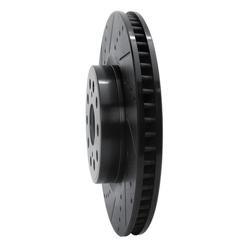 DFC Brake Rotor - Drilled and Slotted - Black 633-75017L
