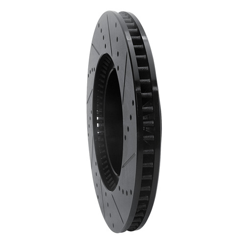 DFC Brake Rotor - Drilled and Slotted - Black 633-75017L