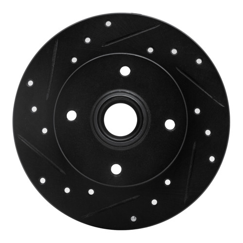DFC Brake Rotor - Drilled and Slotted - Black 633-74005L