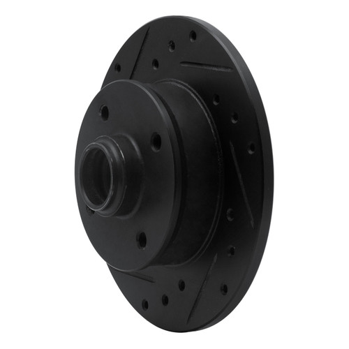 DFC Brake Rotor - Drilled and Slotted - Black 633-74005L
