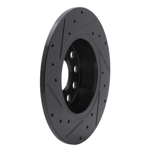 DFC Brake Rotor - Drilled and Slotted - Black 633-74031R