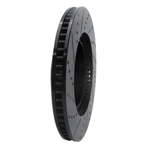DFC Brake Rotor - Drilled and Slotted - Black 633-75017R