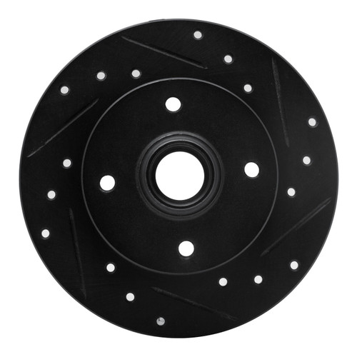 DFC Brake Rotor - Drilled and Slotted - Black 633-74005R