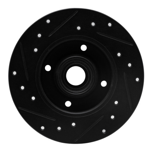 DFC Brake Rotor - Drilled and Slotted - Black 633-74005R