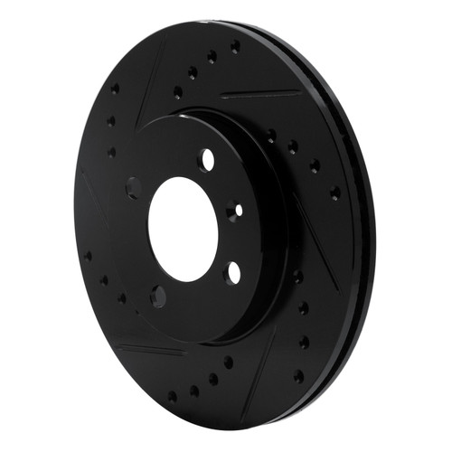 DFC Brake Rotor - Drilled and Slotted - Black 633-74006L