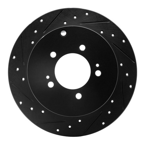 DFC Brake Rotor - Drilled and Slotted - Black 633-72062L