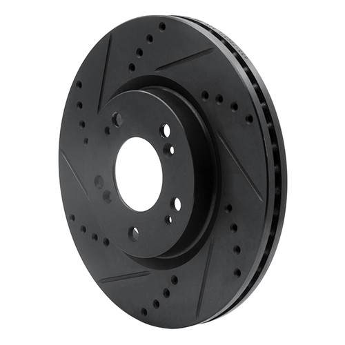 DFC Brake Rotor - Drilled and Slotted - Black 633-72037L