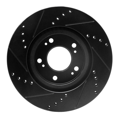 DFC Brake Rotor - Drilled and Slotted - Black 633-72037R