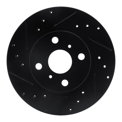 DFC Brake Rotor - Drilled and Slotted - Black 633-76032L