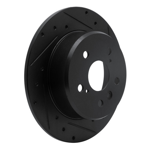 DFC Brake Rotor - Drilled and Slotted - Black 633-76053R