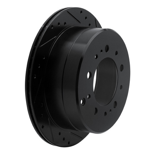 DFC Brake Rotor - Drilled and Slotted - Black 633-76113R
