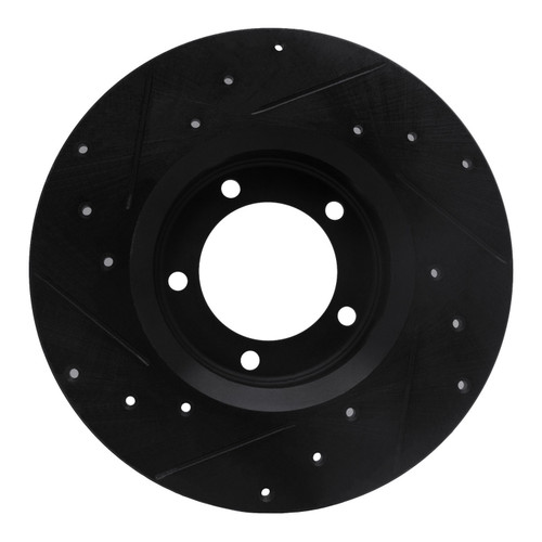 DFC Brake Rotor - Drilled and Slotted - Black 633-76092R