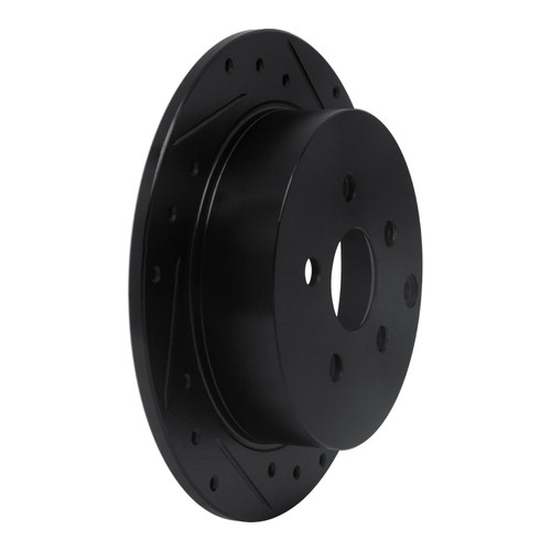 DFC Brake Rotor - Drilled and Slotted - Black 633-76069R