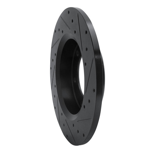 DFC Brake Rotor - Drilled and Slotted - Black 633-76095L