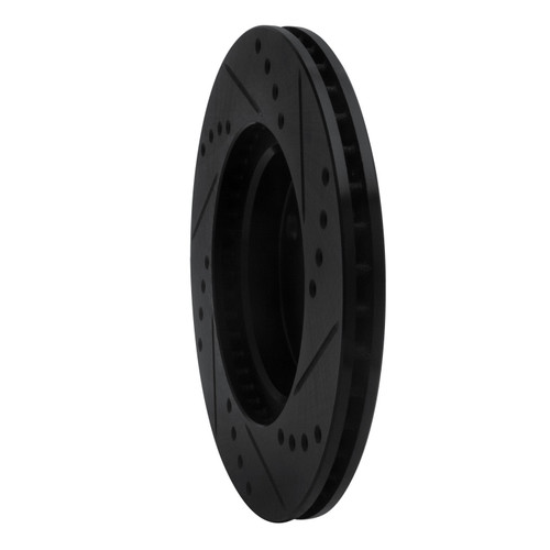 DFC Brake Rotor - Drilled and Slotted - Black 633-76072L