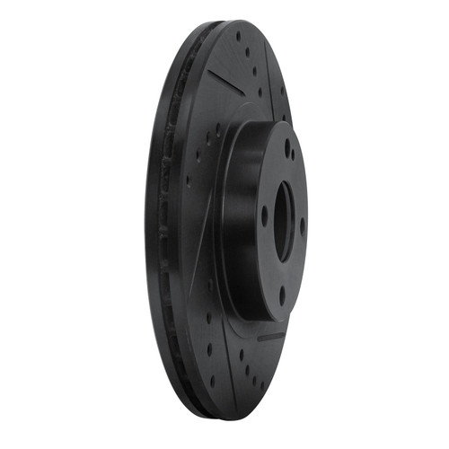 DFC Brake Rotor - Drilled and Slotted - Black 633-80036R