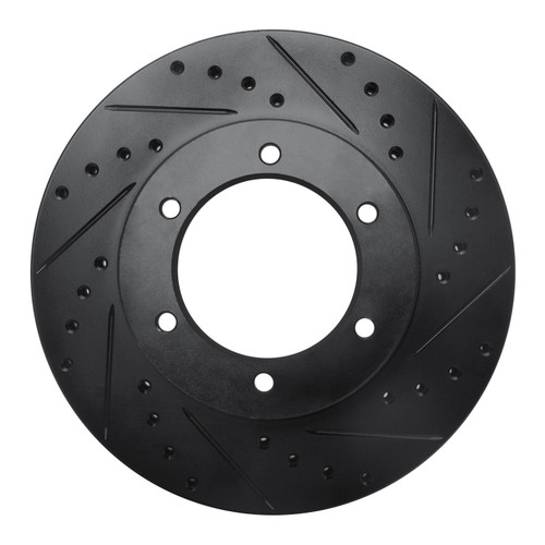 DFC Brake Rotor - Drilled and Slotted - Black 633-76115R