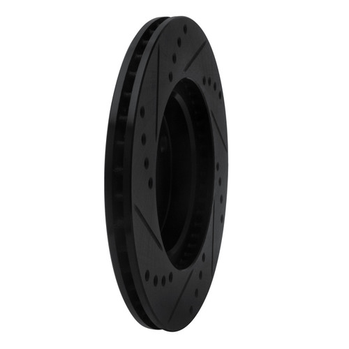 DFC Brake Rotor - Drilled and Slotted - Black 633-76072R