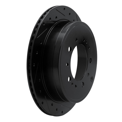 DFC Brake Rotor - Drilled and Slotted - Black 633-76137R