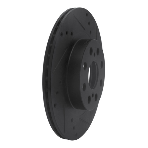 DFC Brake Rotor - Drilled and Slotted - Black 633-76073R