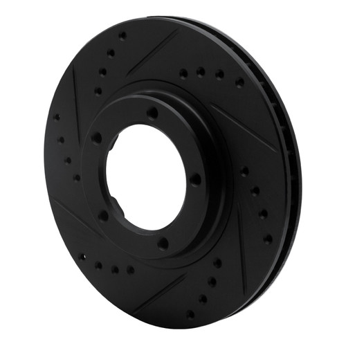 DFC Brake Rotor - Drilled and Slotted - Black 633-76120L