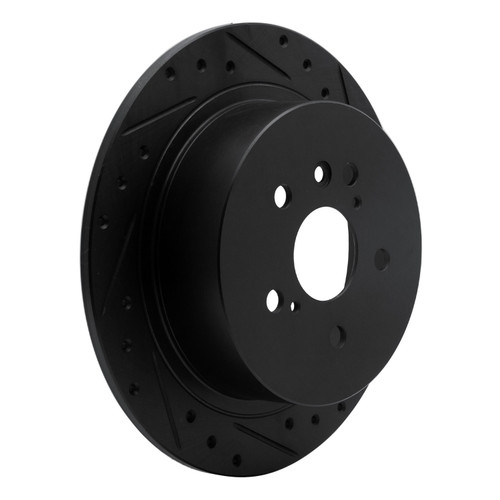 DFC Brake Rotor - Drilled and Slotted - Black 633-76139R