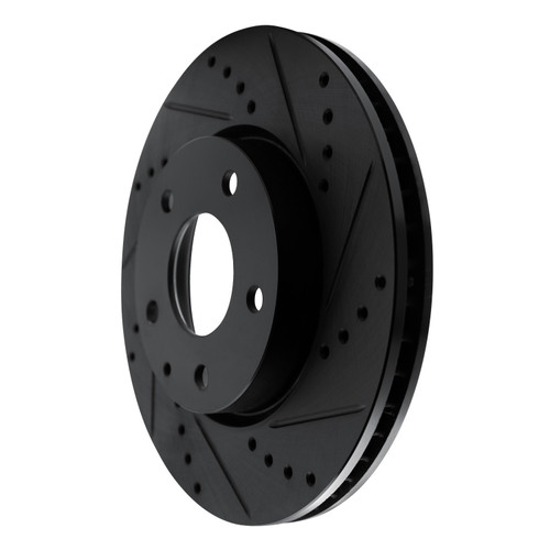 DFC Brake Rotor - Drilled and Slotted - Black 633-80082R