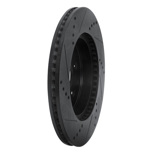 DFC Brake Rotor - Drilled and Slotted - Black 633-76155R