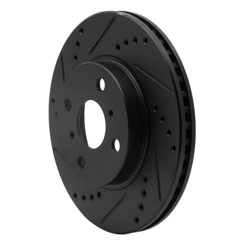 DFC Brake Rotor - Drilled and Slotted - Black 633-76078L
