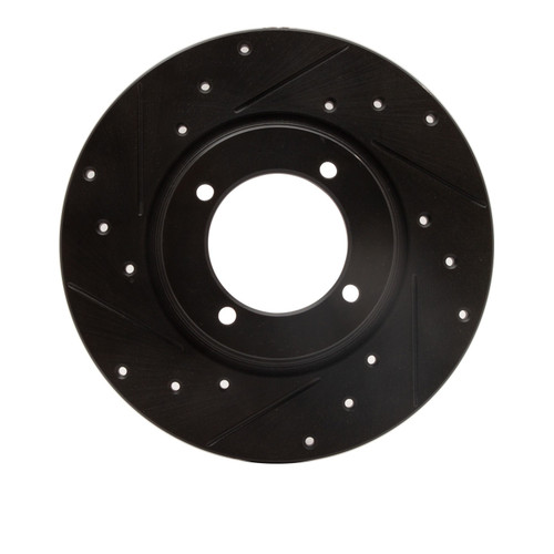 DFC Brake Rotor - Drilled and Slotted - Black 633-80054L