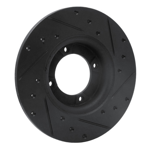 DFC Brake Rotor - Drilled and Slotted - Black 633-80054L