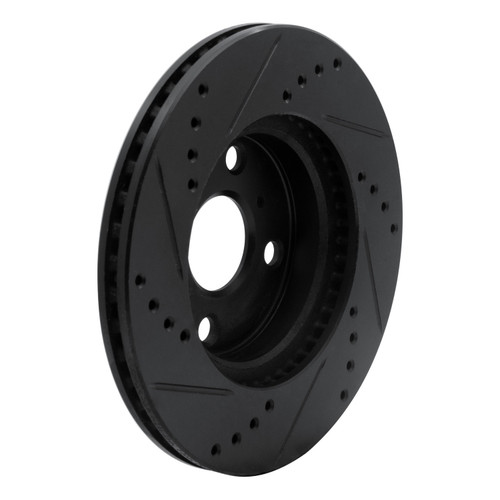 DFC Brake Rotor - Drilled and Slotted - Black 633-76078R