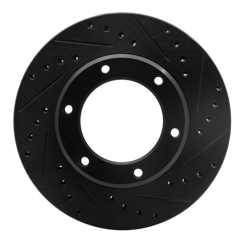 DFC Brake Rotor - Drilled and Slotted - Black 633-76110R