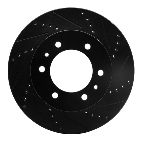 DFC Brake Rotor - Drilled and Slotted - Black 633-93000R