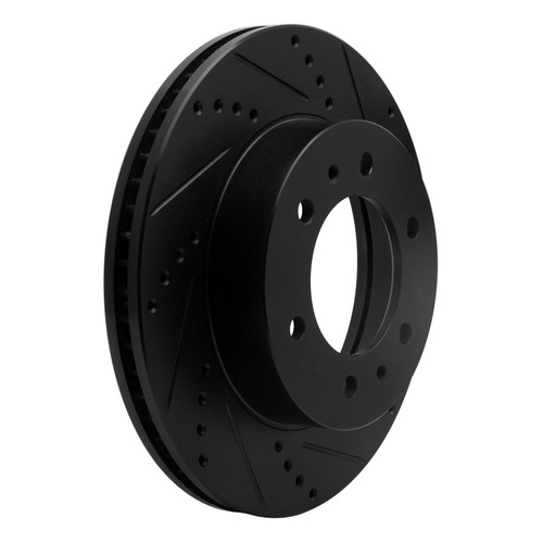 DFC Brake Rotor - Drilled and Slotted - Black 633-93000R