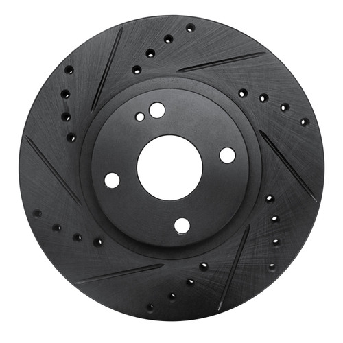DFC Brake Rotor - Drilled and Slotted - Black 633-80036L