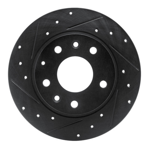DFC Brake Rotor - Drilled and Slotted - Black 633-80079L