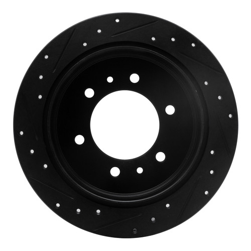 DFC Brake Rotor - Drilled and Slotted - Black 633-93001R