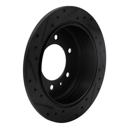 DFC Brake Rotor - Drilled and Slotted - Black 633-93001R