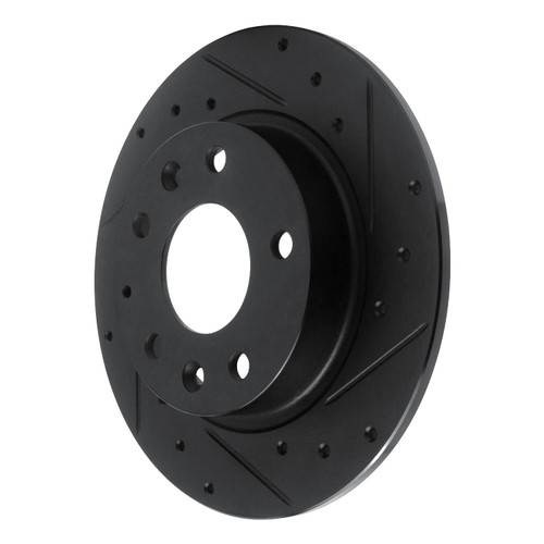 DFC Brake Rotor - Drilled and Slotted - Black 633-80079R