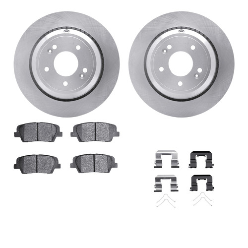 DFC Brake Rotor with 5000 Brake Pads and Hardware Kit 6512-03309