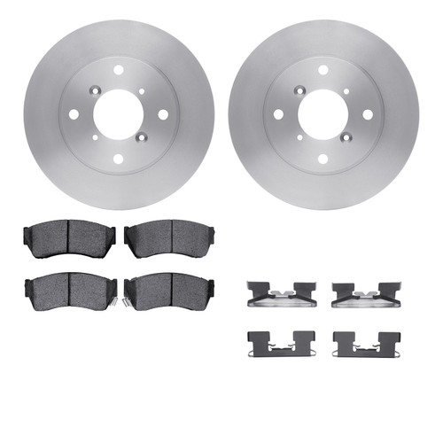 DFC Brake Rotor with 5000 Brake Pads and Hardware Kit 6512-01017