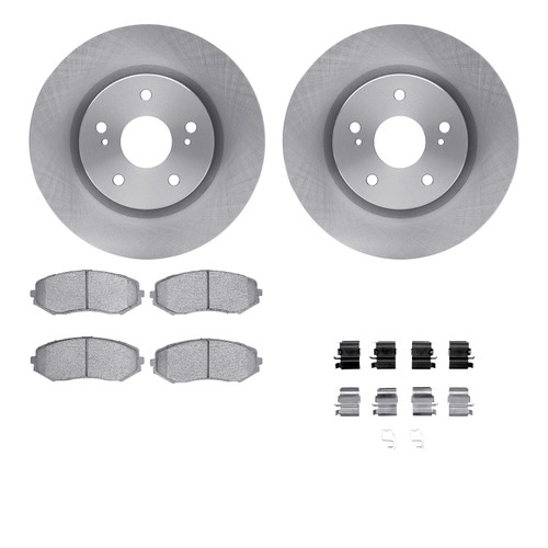 DFC Brake Rotor with 5000 Brake Pads and Hardware Kit 6512-01071