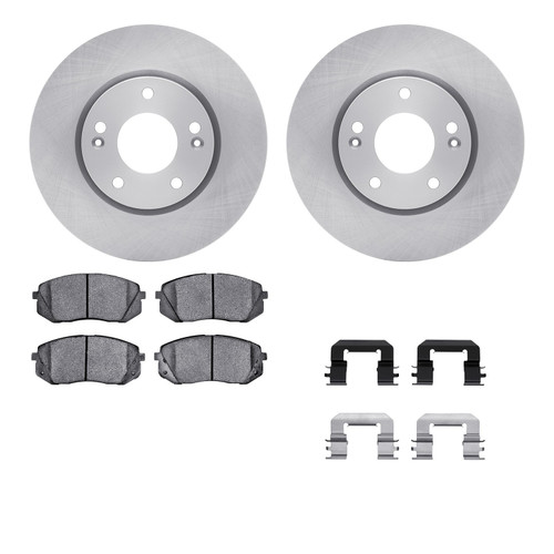 DFC Brake Rotor with 5000 Brake Pads and Hardware Kit 6512-03196