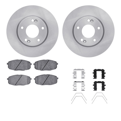 DFC Brake Rotor with 5000 Brake Pads and Hardware Kit 6512-03337