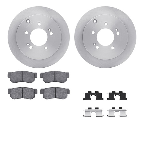 DFC Brake Rotor with 5000 Brake Pads and Hardware Kit 6512-03266