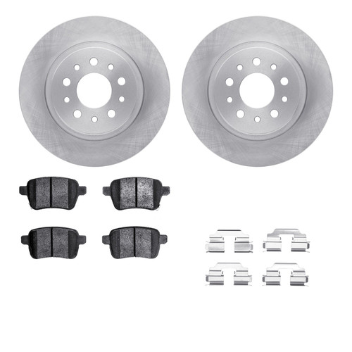 DFC Brake Rotor with 5000 Brake Pads and Hardware Kit 6512-07024