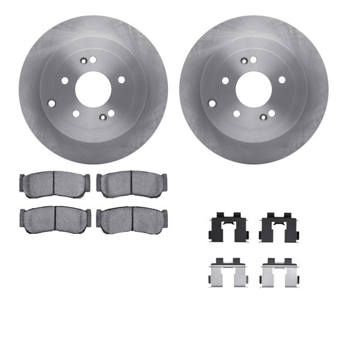 DFC Brake Rotor with 5000 Brake Pads and Hardware Kit 6512-03384